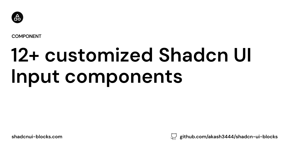 12-customized-shadcn-ui-input-components