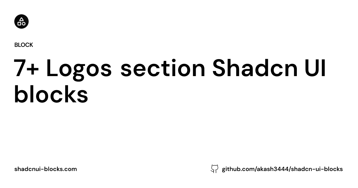 7+ Logos section Shadcn UI blocks